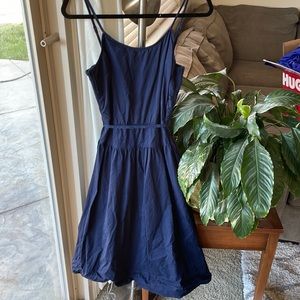 Navy cami midi dress